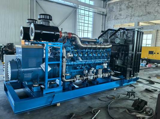 좋은 가격 개방형/무소음 디젤 발전기 세트 1000KW/1250KVA, Weichai 16M33D1280NG10 가스 엔진 및 Wuxi Stanford 교류 발전기 포함 온라인으로